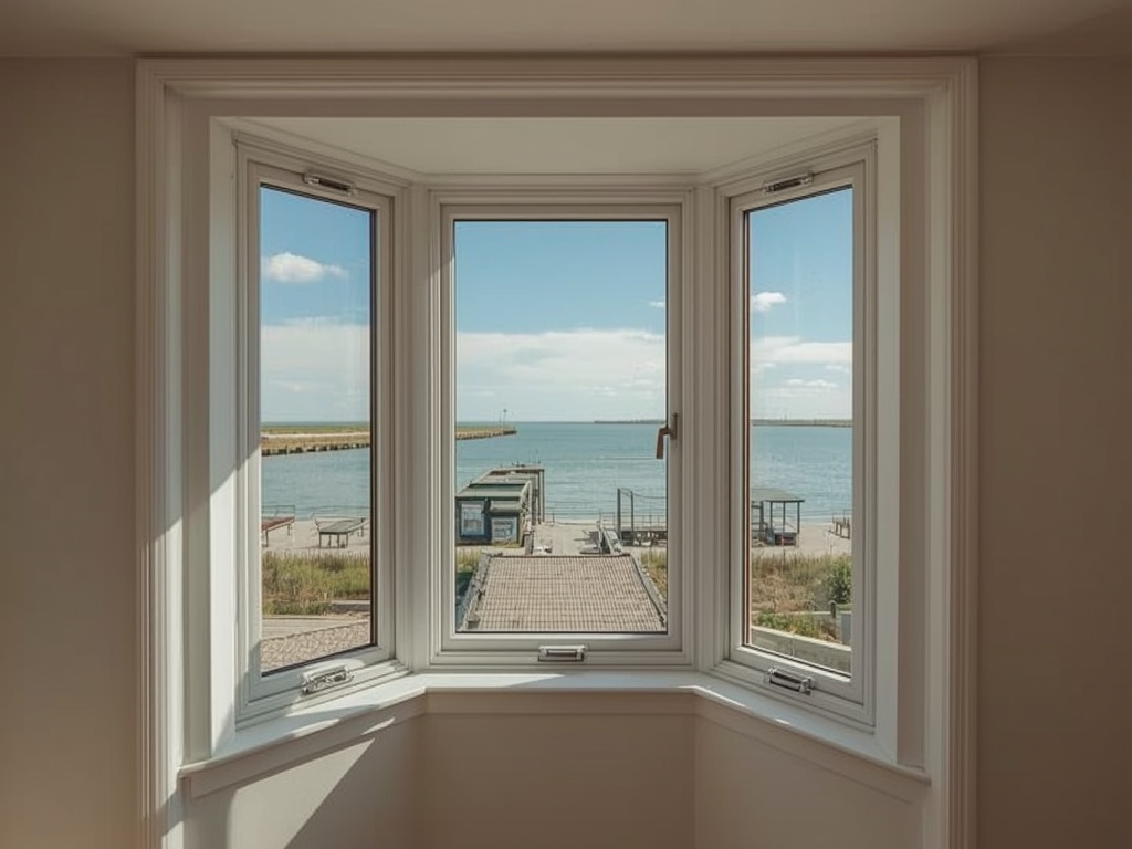 uitzicht vanuit woning in Soest door houtnerf kunststof kozijn richting groene omgeving