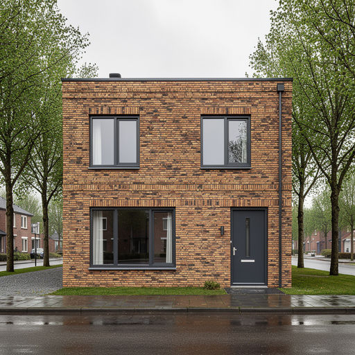 twee-onder-een-kapwoning in Breukelen met antraciet kunststof kozijnen en bijpassende voordeur