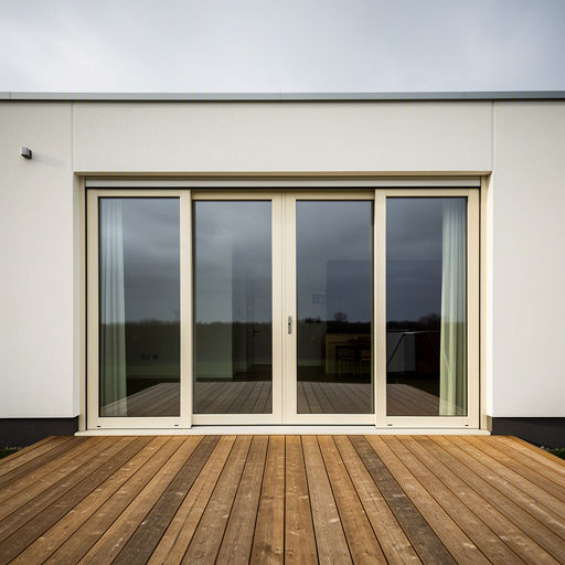 Monteur plaatst een kunststof schuifpui bij een woning in Huizen