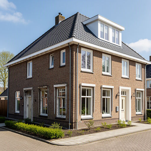 Wit kunststof kozijn met HR++ glas in een jaren 70-rijtjeshuis